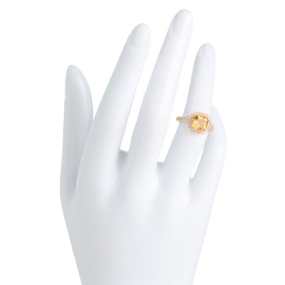 GEMOLIO 14kt Gold Citrine And Topaz Fancy Ring - Picture 2 of 2